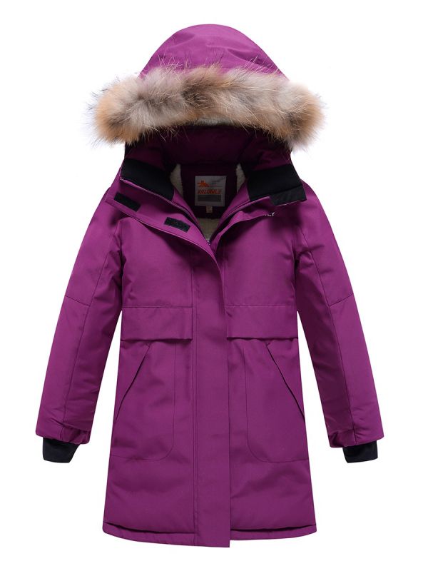 Winter Valianly teenage parka for girls purple 9240F